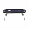 72" Foldable Poker Table, 8 Player Folding Poker Tables with Casino Grade Felt, Padded Rails & Cup Holders, Portable Poker Table for Texas Holdem