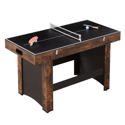 3-In-1 Combo Game Table Set, 54 In. Air Hockey Table, Multi Combination Table with Air Hockey, Ping Pong, Foosball