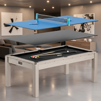 Multi Game Table Built for Versatile Entertainment, Pool Dining Table Tennis, 7 Ft Size, Full Accessories