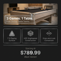 Multi Game Table Built for Versatile Entertainment, Pool Dining Table Tennis, 7 Ft Size, Full Accessories — Results & Stats