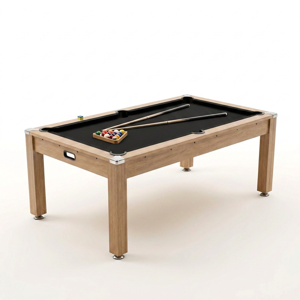 Multi Game Table Built for Versatile Entertainment, Pool Dining Table Tennis, 7 Ft Size, Full Accessories — Studio Shot