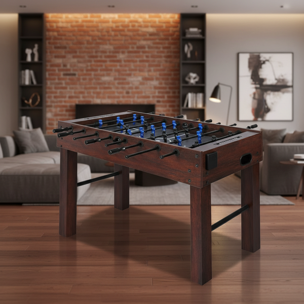 54 Inch Large Size Foosball Table for Adults, Competition Full Size Soccer Game Table with 2 Balls, Football Table Game Room