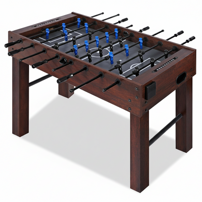 54 Inch Large Size Foosball Table for Adults, Competition Full Size Soccer Game Table with 2 Balls, Football Table Game Room