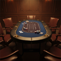 Foldable Poker Table Designed for Game Night Entertainment, 8 Player Capacity, Padded Rails, Cup Holders